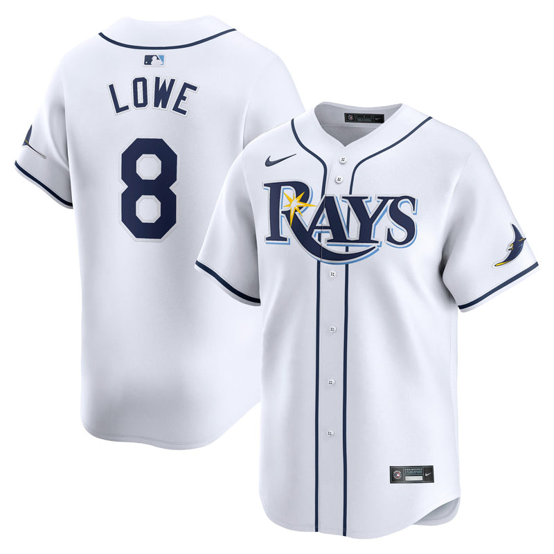Brandon Lowe Tampa Bay Rays Baseball Jersey, White Limited Sportswear Jersey Shirt, Lightweight Breathable Athletic Jersey, Casual Gift for Men