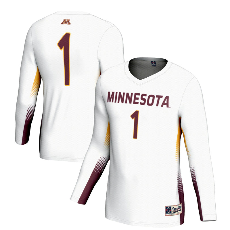 Minnesota Golden Gophers Volleyball Jersey, White Sportswear Jersey Shirt, Lightweight Breathable Athletic Jersey, Casual Gift for Men