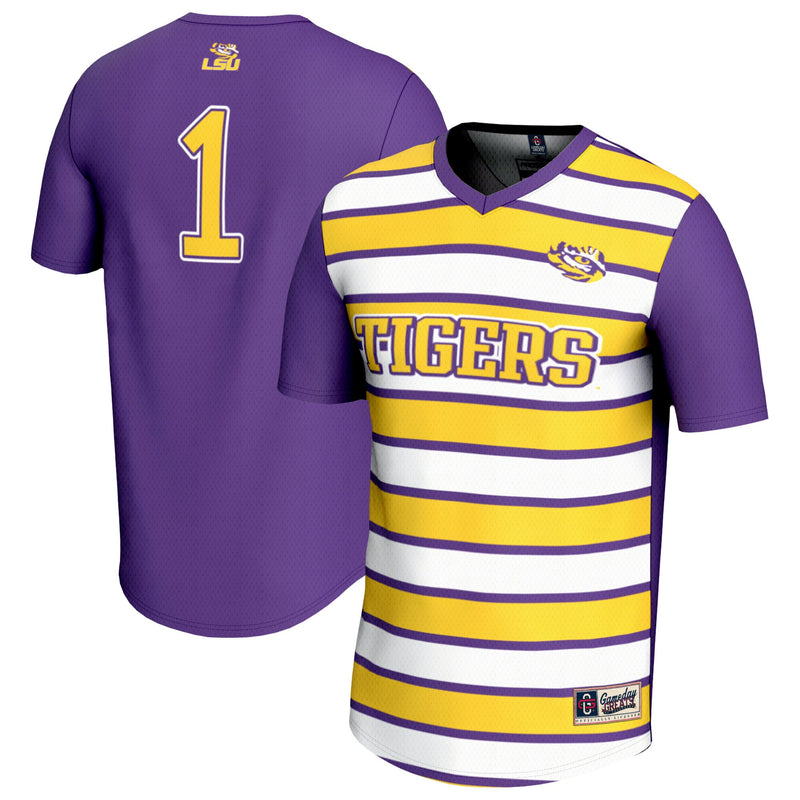 LSU Tigers Soccer Jersey, Purple Fashion Sportswear Jersey Shirt, Lightweight Breathable Athletic Jersey, Casual Gift for Men, Style 203658731