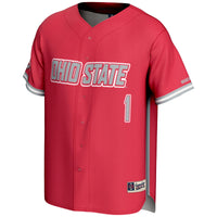 Ohio State Buckeyes Lightweight Baseball Jersey, Scarlet Sportswear Jersey Shirt, Lightweight Breathable Athletic Jersey, Casual Gift for Men