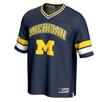 Michigan Wolverines Football Jersey, Navy Sportswear Jersey Shirt, Lightweight Breathable Athletic Jersey, Casual Gift for Men, Style 202016060