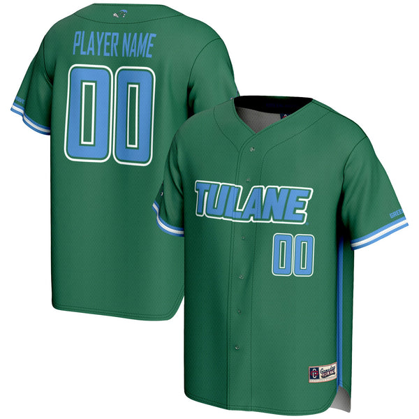 Tulane Green Wave NIL Pick-A-Player Lightweight Baseball Jersey - Green