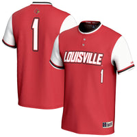 Louisville Cardinals Softball Jersey, Red Fashion Sportswear Jersey Shirt, Lightweight Breathable Athletic Jersey, Casual Gift for Men