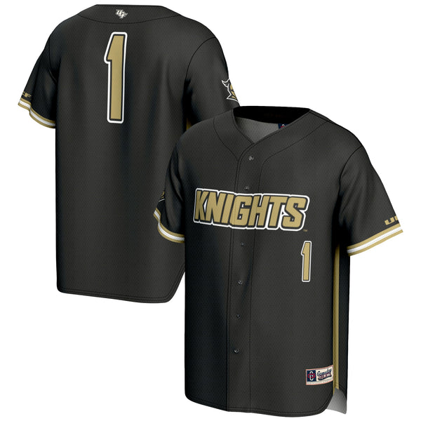 #1 UCF Knights Lightweight Baseball Jersey - Black