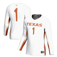 Texas Longhorns Volleyball Jersey, White Sportswear Jersey Shirt, Lightweight Breathable Athletic Jersey, Casual Gift for Men, Style 200461763