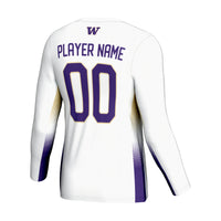 Washington Huskies Volleyball Jersey, White Lightweight Sportswear Jersey Shirt, Lightweight Breathable Athletic Jersey, Casual Gift for Men