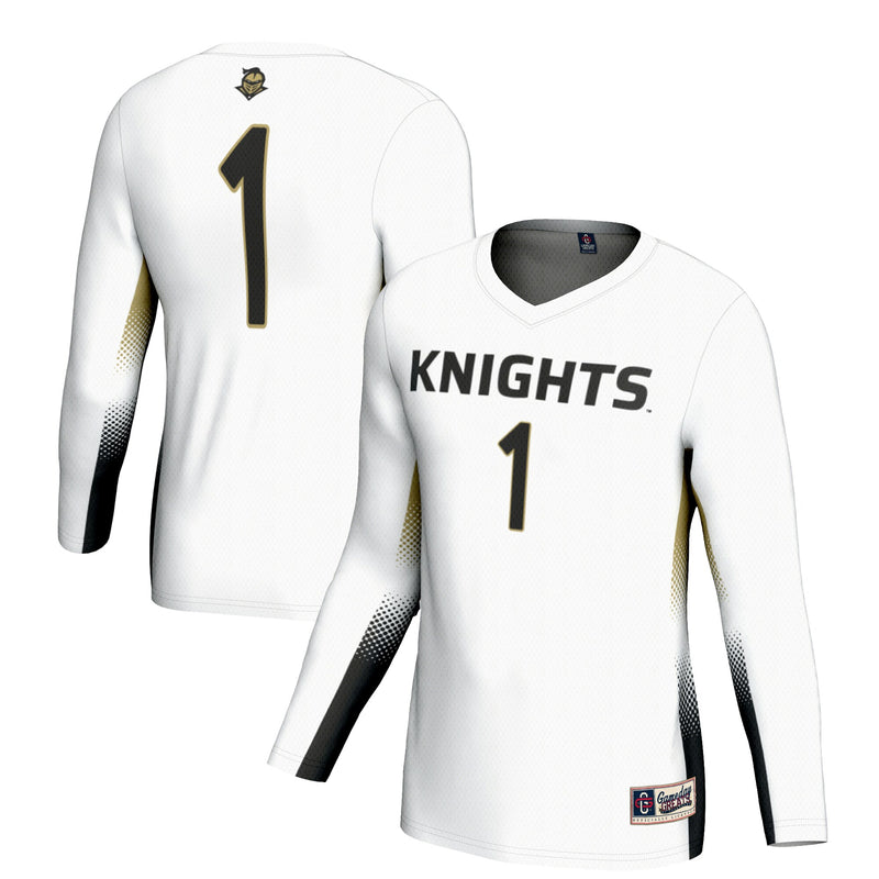 UCF Knights Volleyball Jersey, White Sportswear Jersey Shirt, Lightweight Breathable Athletic Jersey, Casual Gift for Men, Style 200461753