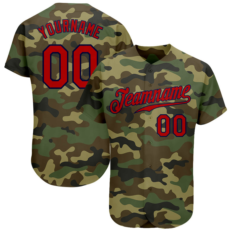 Custom Baseball Jersey, Red Navy Sportswear Jersey Shirt, Athletic Button Down Moisture Wicking Jersey, Casual Gift for Men