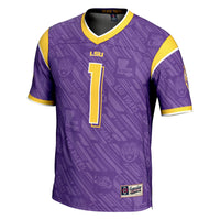 LSU Tigers Football Jersey, Purple Fashion Sportswear Jersey Shirt, Lightweight Breathable Athletic Jersey, Casual Gift for Men