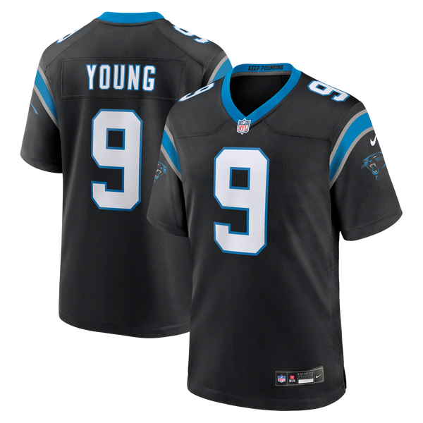 Carolina Panthers Bryce Young Black Team Game Jersey
