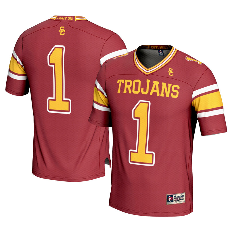 USC Trojans Football Jersey, Cardinal Sportswear Jersey Shirt, Lightweight Breathable Athletic Jersey, Casual Gift for Men, Style 200447742