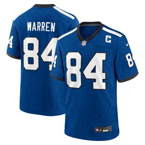 Indianapolis Colts Tyler Warren Heather Royal Alternate 2 Indiana Nights Game Jersey