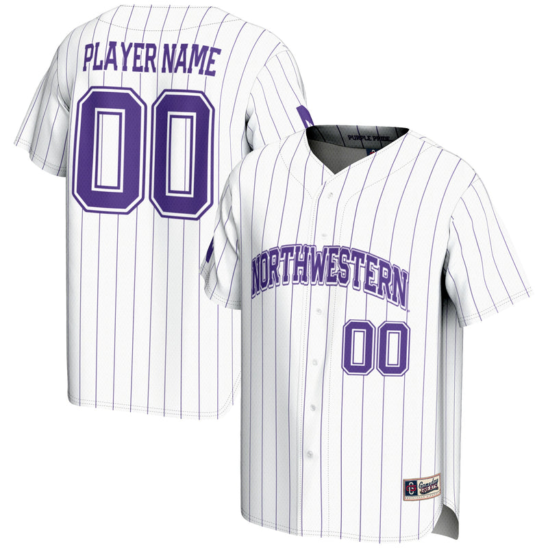 Northwestern Wildcats Baseball Jersey, White Lightweight Sportswear Jersey Shirt, Lightweight Breathable Athletic Jersey, Casual Gift for Men