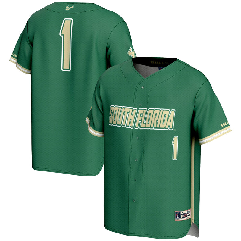 South Florida Bulls Baseball Jersey, Green Sportswear Jersey Shirt, Lightweight Breathable Athletic Jersey, Casual Gift for Men, Style 201141763