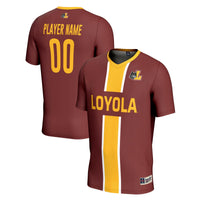Loyola Chicago Ramblers Soccer Jersey, Maroon Lightweight Sportswear Jersey Shirt, Lightweight Breathable Athletic Jersey, Casual Gift for Men