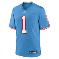 Warren Moon Tennessee Titans Football Jersey, Light Blue Sportswear Jersey Shirt, Lightweight Breathable Athletic Jersey, Casual Gift for Men
