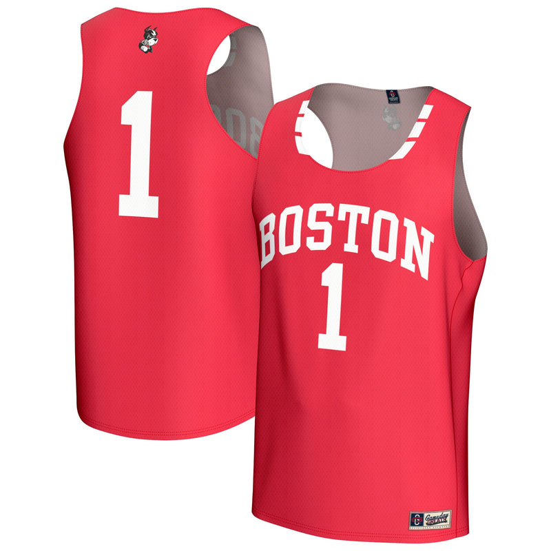 Boston University Hockey Jersey, Scarlet Sportswear Jersey Shirt, Long Sleeve Hockey Sweater Jersey, Casual Gift for Men, Style 203915455
