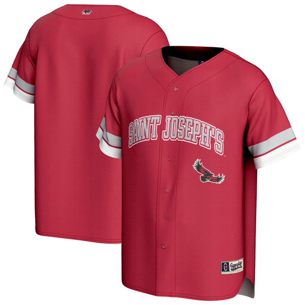 Saint Joseph's Hawks Spirit Baseball Jersey - Crimson