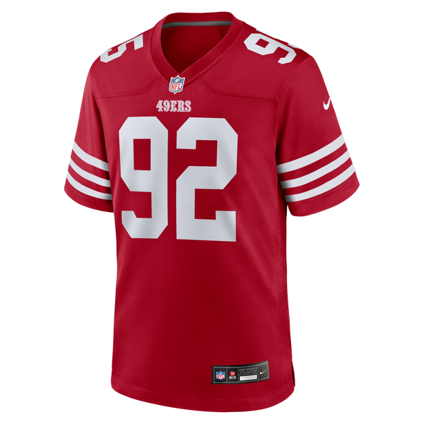 San Francisco 49ers Alfred Collins Scarlet Team Game Jersey