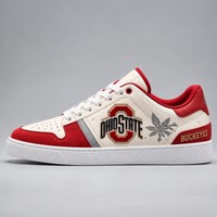OSU Scarlet and Cream - Low Top Sneakers with Collegiate Attitude