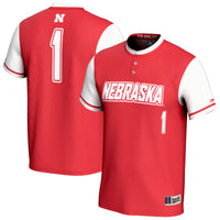 Nebraska Huskers Softball Jersey, Scarlet Fashion Sportswear Jersey Shirt, Lightweight Breathable Athletic Jersey, Casual Gift for Men