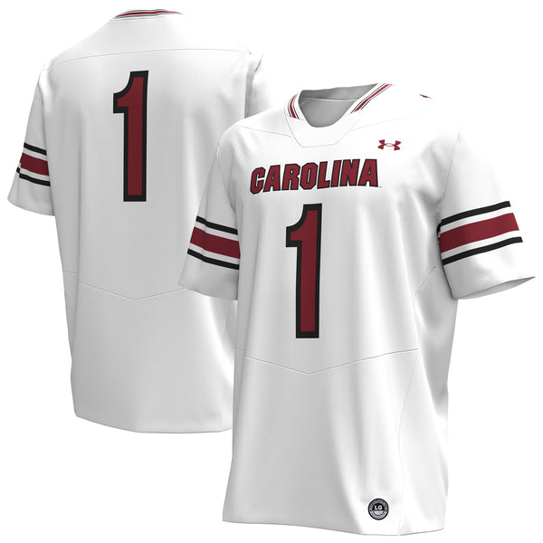 #1 South Carolina Gamecocks Replica Football Jersey - White