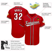 Custom Baseball Jersey, Red Sportswear Jersey Shirt, Athletic Button Down Moisture Wicking Jersey, Casual Gift for Men, Style CincinnatiG0085