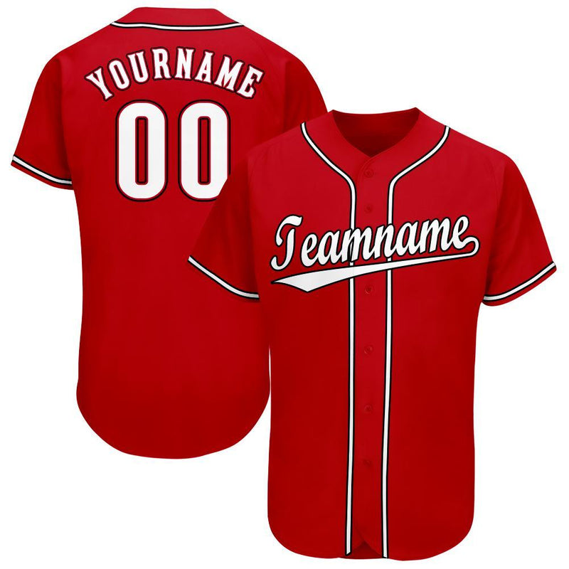 Custom Baseball Jersey, Red Sportswear Jersey Shirt, Athletic Button Down Moisture Wicking Jersey, Casual Gift for Men, Style CincinnatiG0085