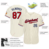 Custom Baseball Jersey, Cream Navy Sportswear Jersey Shirt, Athletic Button Down Moisture Wicking Jersey, Casual Gift for Men, Style Cream0107