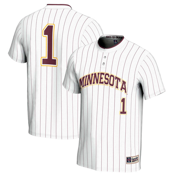 #1 Minnesota Golden Gophers Lightweight Softball Jersey - White