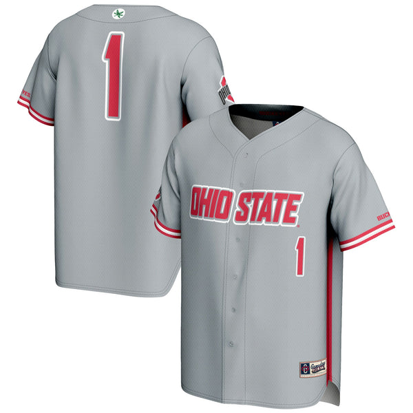 #1 Gray Ohio State Buckeyes Lightweight Baseball Jersey