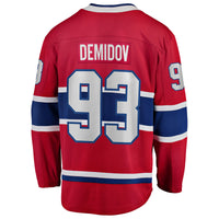 Ivan Demidov Montreal Canadiens Hockey Jersey, Red Breakaway Sportswear Jersey Shirt, Long Sleeve Hockey Sweater Jersey, Casual Gift for Men
