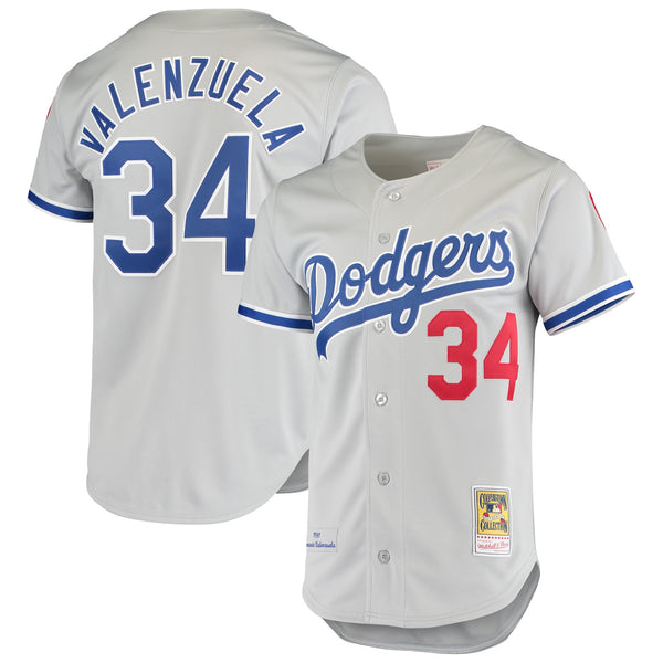 Los Angeles Dodgers Fernando Valenzuela Gray Road 1981 Cooperstown Collection Authentic Jersey