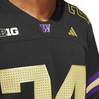 Washington Huskies Football Jersey, Black Alternate Sportswear Jersey Shirt, Lightweight Breathable Athletic Jersey, Casual Gift for Men