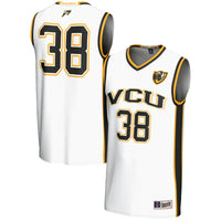 VCU Rams Basketball Jersey, White Lightweight Sportswear Jersey Shirt, Sleeveless Athletic Tank Jersey, Casual Gift for Men