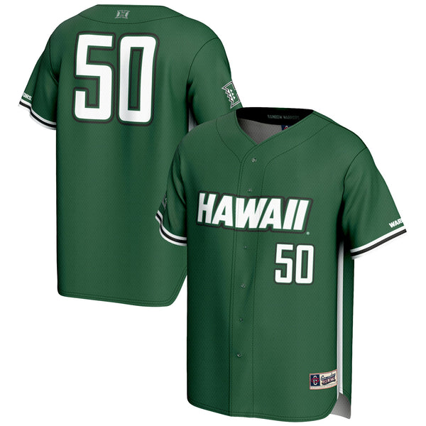 #1 Green Hawaii Rainbow Warriors Lightweight Baseball Jersey