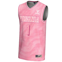 Virginia Cavaliers Basketball Jersey, Pink Lightweight Sportswear Jersey Shirt, Sleeveless Athletic Tank Jersey, Casual Gift for Men