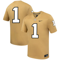 Vanderbilt Commodores Football Jersey, Gold Replica Sportswear Jersey Shirt, Lightweight Breathable Athletic Jersey, Casual Gift for Men