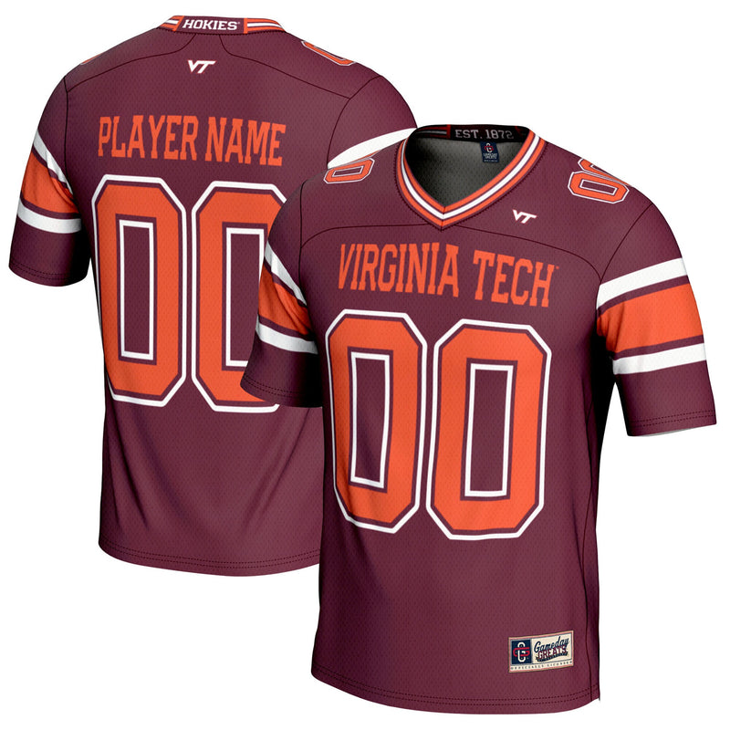 Virginia Tech Hokies Football Jersey, Maroon Sportswear Jersey Shirt, Lightweight Breathable Athletic Jersey, Casual Gift for Men, Style 5233558