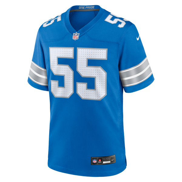 Detroit Lions Derrick Barnes Blue Team Game Jersey