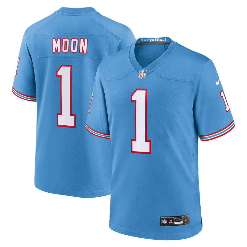 Warren Moon Tennessee Titans Football Jersey, Light Blue Sportswear Jersey Shirt, Lightweight Breathable Athletic Jersey, Casual Gift for Men