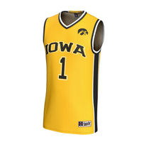 Iowa Hawkeyes Basketball Jersey, Gold Fashion Lightweight Sportswear Jersey Shirt, Sleeveless Athletic Tank Jersey, Casual Gift for Men