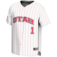 Utah Utes Baseball Jersey, White Fashion Lightweight Sportswear Jersey Shirt, Lightweight Breathable Athletic Jersey, Casual Gift for Men