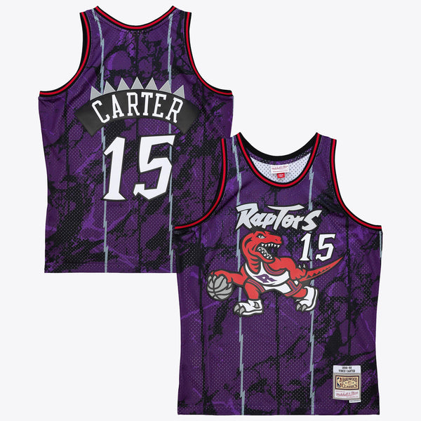 Toronto Raptors Vince Carter 1998 Team Marble Swingman Jersey - Purple