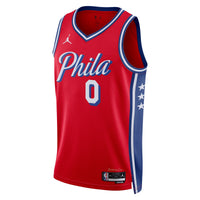 Tyrese Maxey Philadelphia 76ers Basketball Jersey, Red Swingman Sportswear Jersey Shirt, Sleeveless Athletic Tank Jersey, Casual Gift for Men