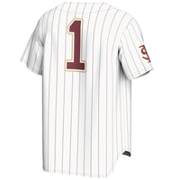 Florida State Seminoles Lightweight Baseball Jersey, White Sportswear Jersey Shirt, Lightweight Breathable Athletic Jersey, Casual Gift for Men