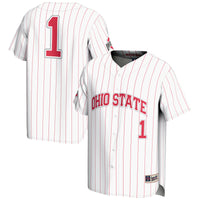 Ohio State Buckeyes Lightweight Baseball Jersey, White Sportswear Jersey Shirt, Lightweight Breathable Athletic Jersey, Casual Gift for Men