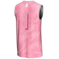 Syracuse Orange Basketball Jersey, Pink Fashion Lightweight Sportswear Jersey Shirt, Sleeveless Athletic Tank Jersey, Casual Gift for Men