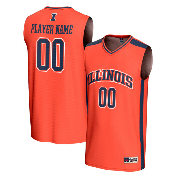 Illinois Fighting Illini NIL Pick-A-Player Lightweight Basketball Fashion Jersey - Orange