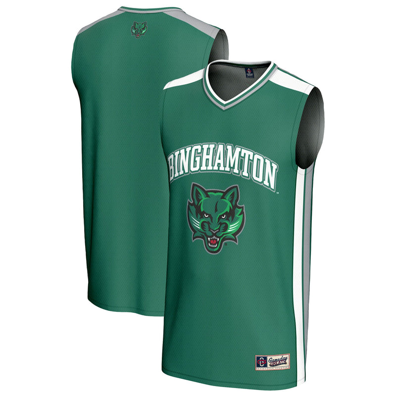 Binghamton Bearcats Basketball Jersey, Green Sportswear Jersey Shirt, Sleeveless Athletic Tank Jersey, Casual Gift for Men